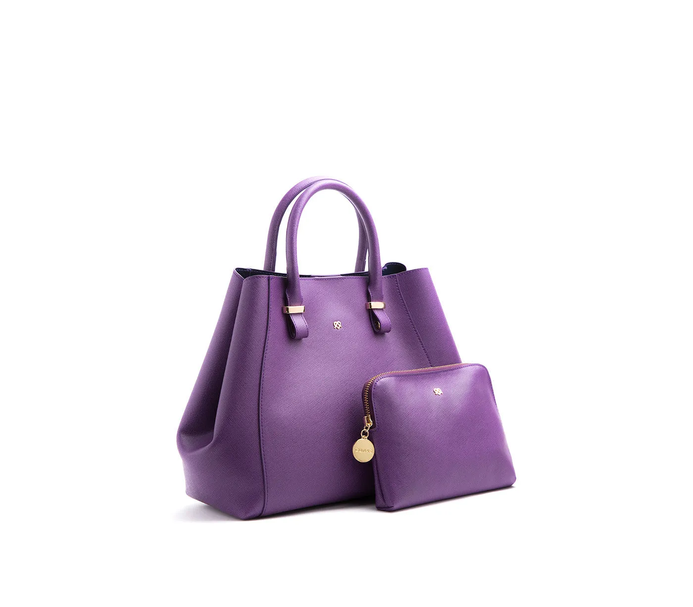 Gunas New York Jane Purple Vegan Leather Satchel Bag