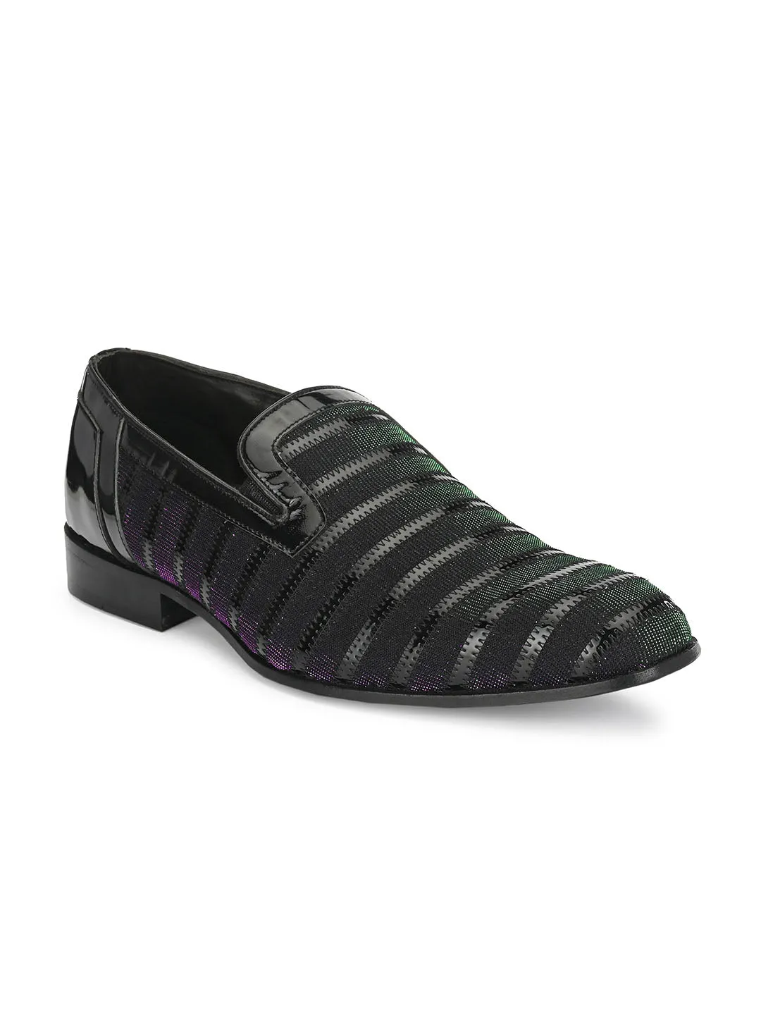 Hitz Black Slip-on Luxure Shoes