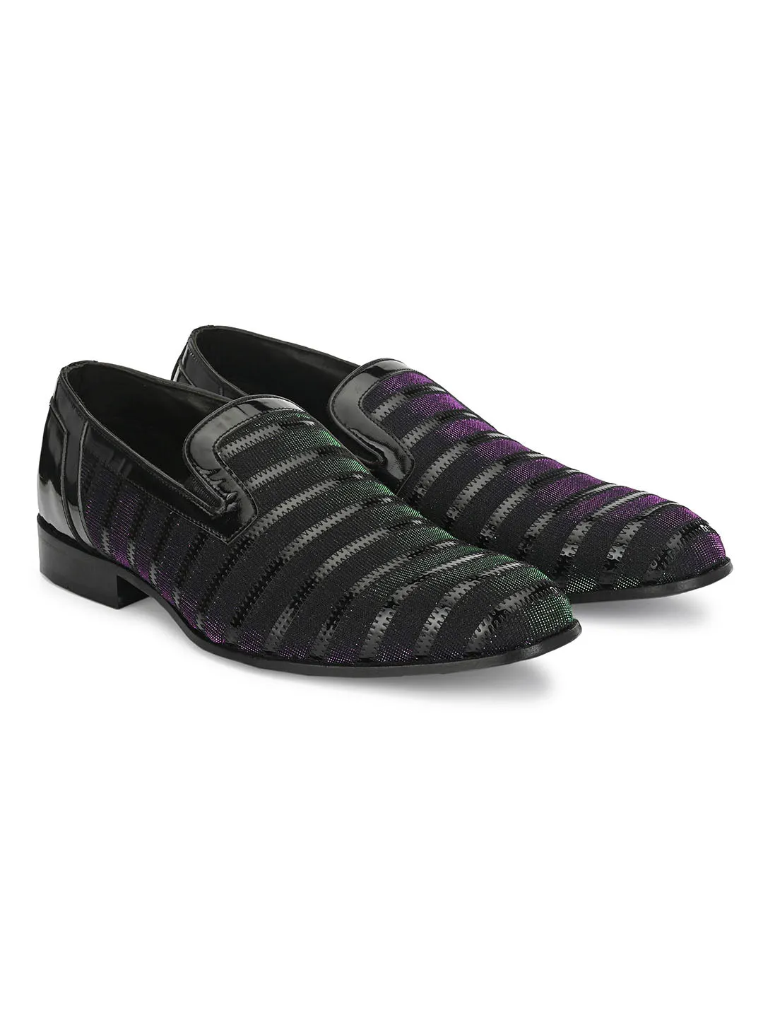 Hitz Black Slip-on Luxure Shoes