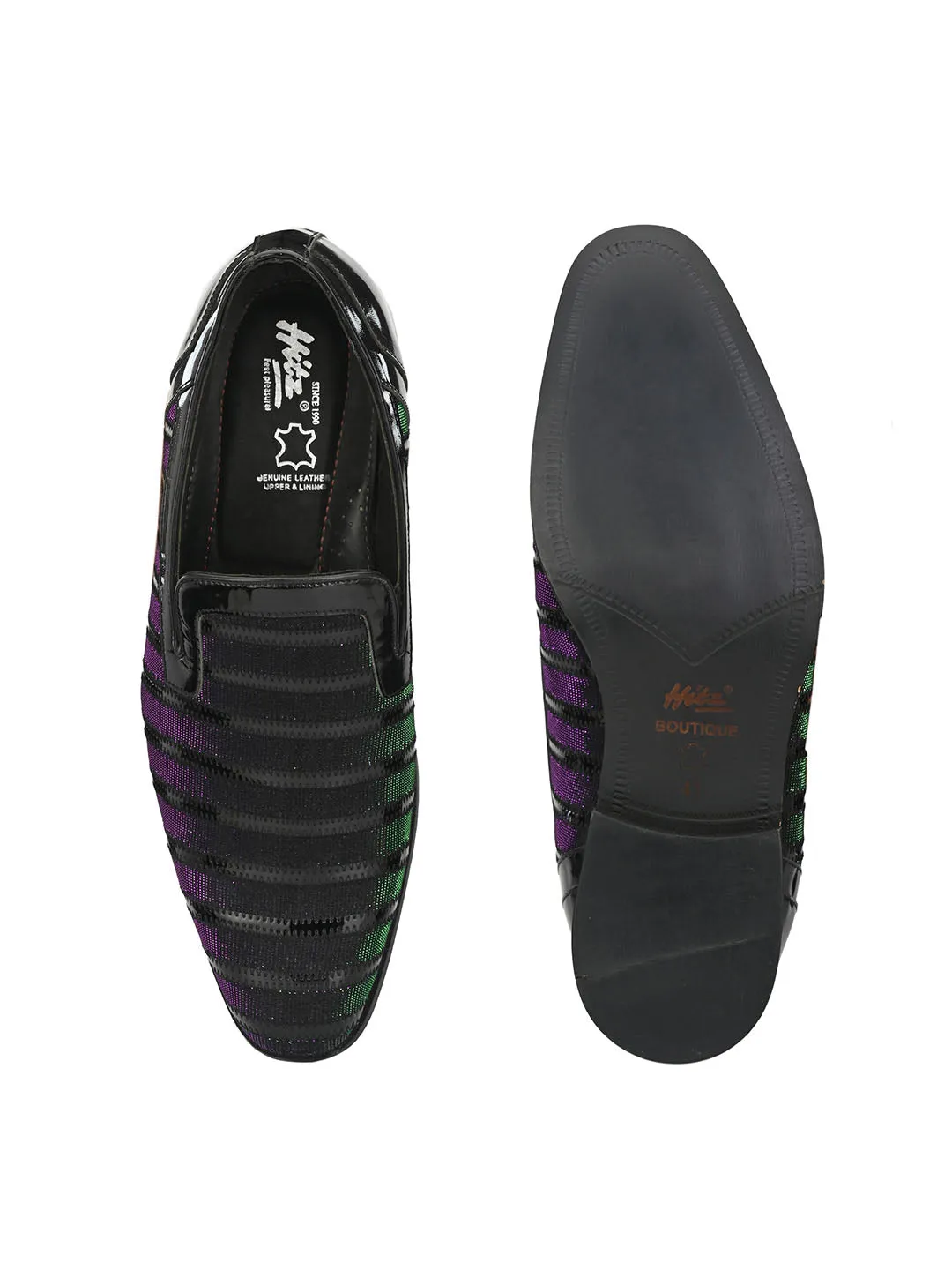 Hitz Black Slip-on Luxure Shoes