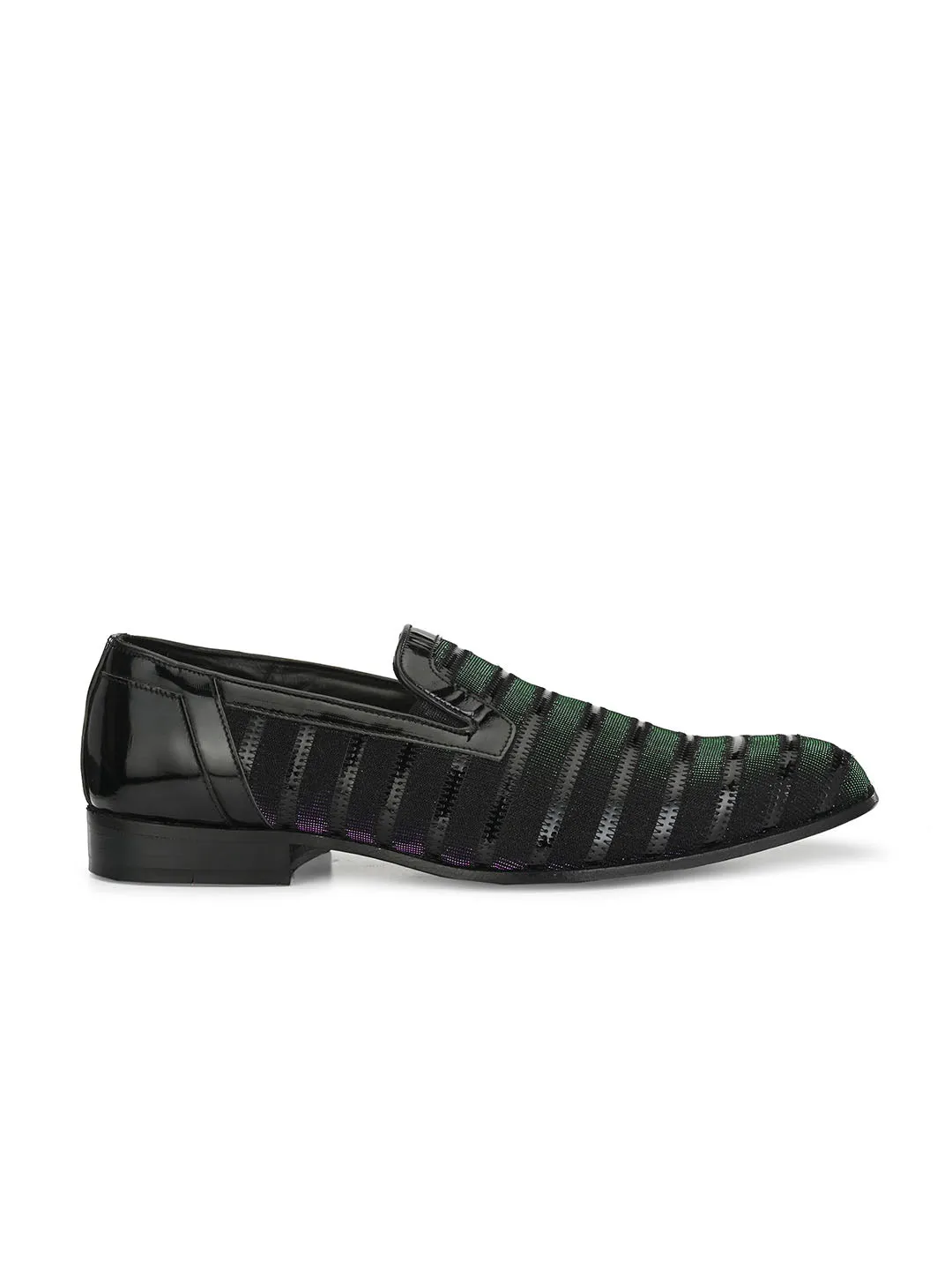 Hitz Black Slip-on Luxure Shoes