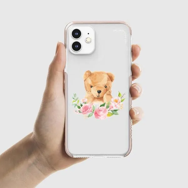 iPhone Case - Bear And Flower Wreath