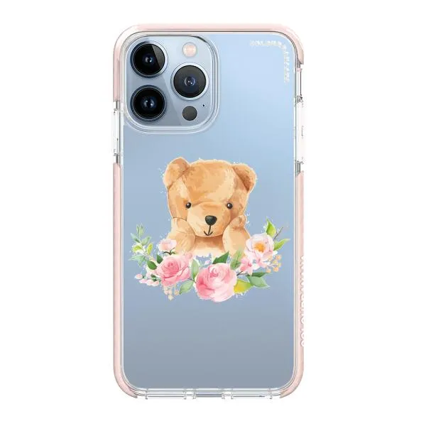 iPhone Case - Bear And Flower Wreath