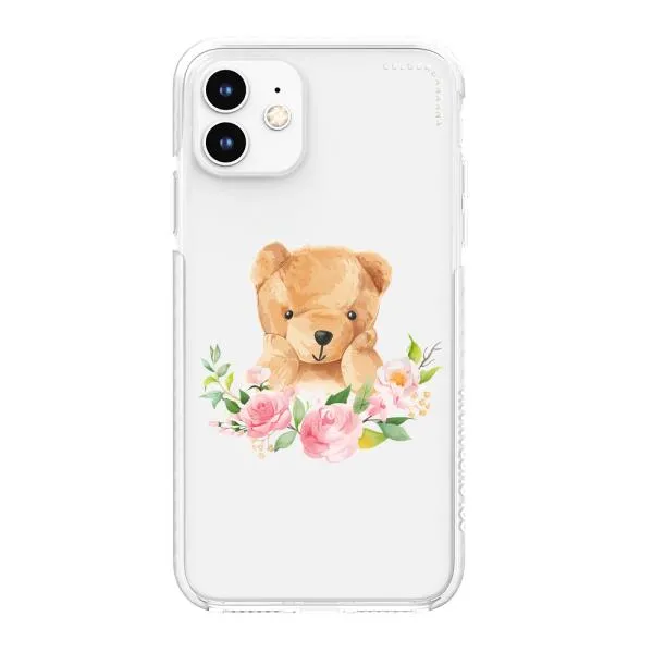 iPhone Case - Bear And Flower Wreath