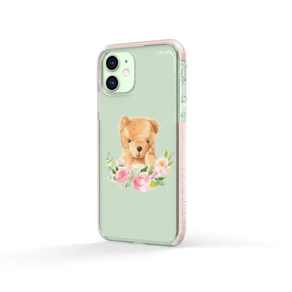 iPhone Case - Bear And Flower Wreath