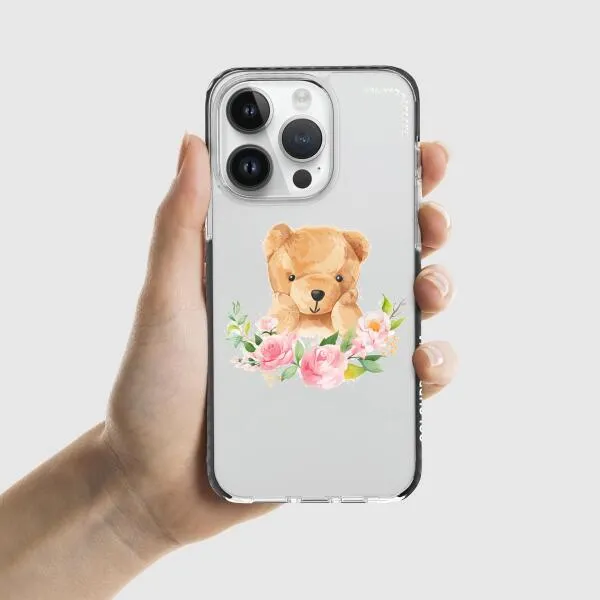 iPhone Case - Bear And Flower Wreath