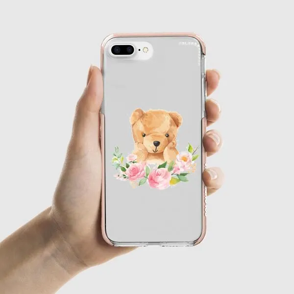 iPhone Case - Bear And Flower Wreath