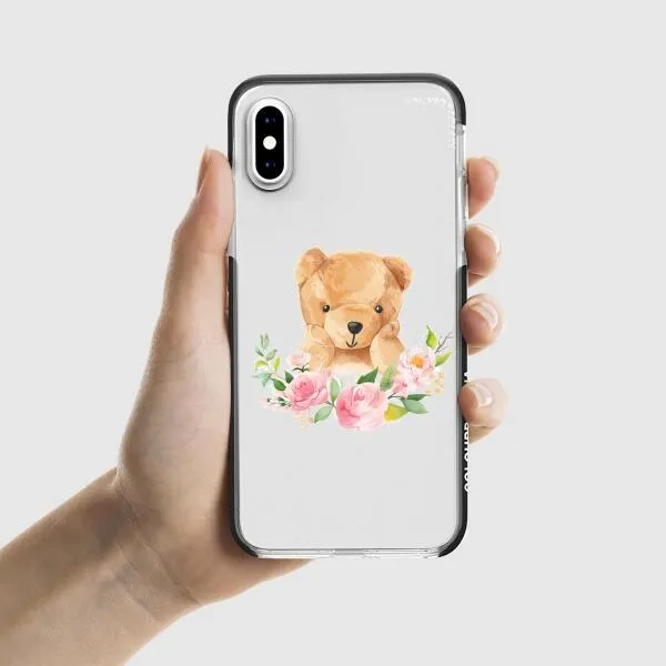 iPhone Case - Bear And Flower Wreath