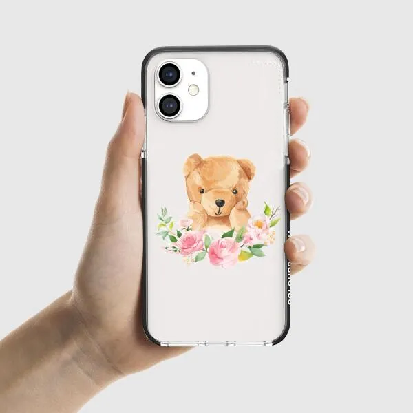 iPhone Case - Bear And Flower Wreath