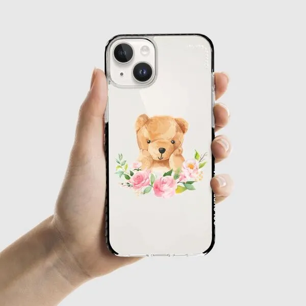 iPhone Case - Bear And Flower Wreath