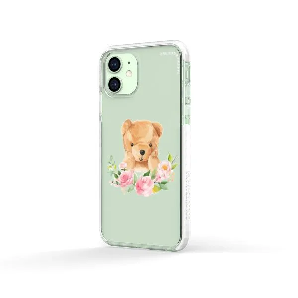 iPhone Case - Bear And Flower Wreath