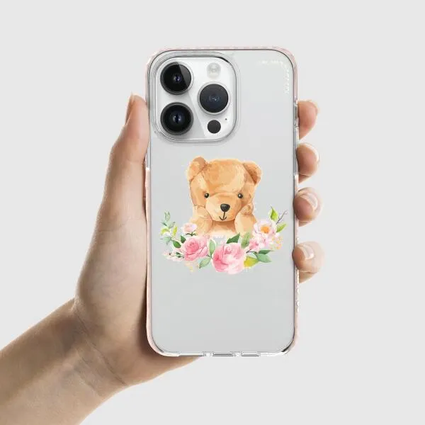 iPhone Case - Bear And Flower Wreath