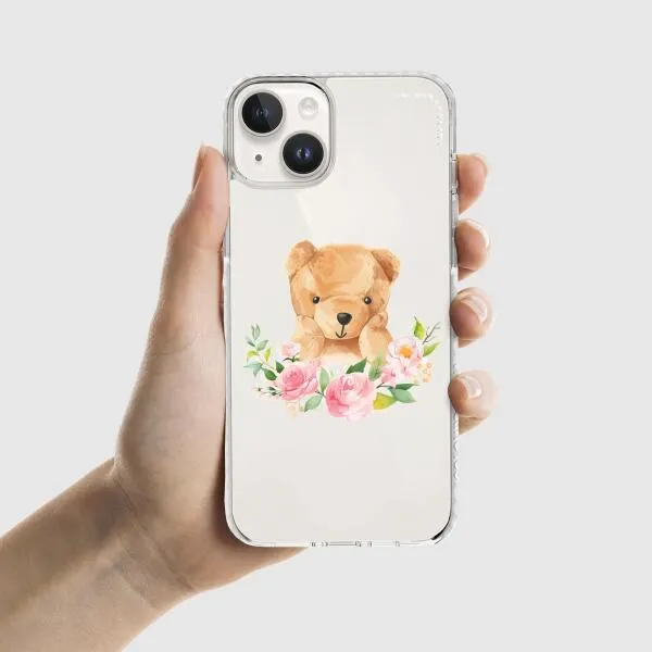 iPhone Case - Bear And Flower Wreath