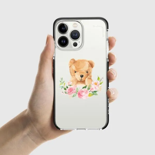 iPhone Case - Bear And Flower Wreath