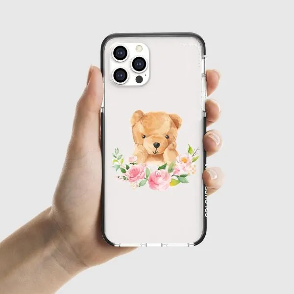 iPhone Case - Bear And Flower Wreath