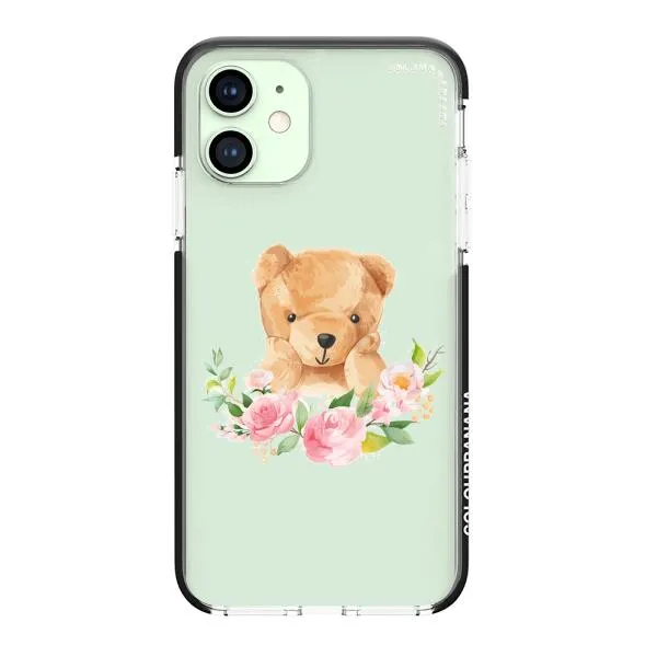 iPhone Case - Bear And Flower Wreath