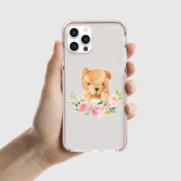 iPhone Case - Bear And Flower Wreath