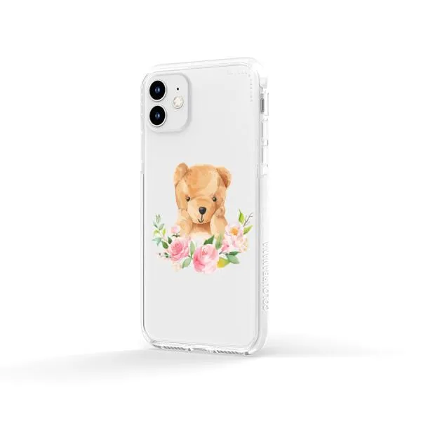 iPhone Case - Bear And Flower Wreath