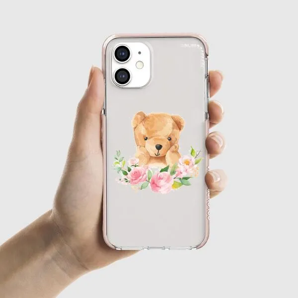 iPhone Case - Bear And Flower Wreath