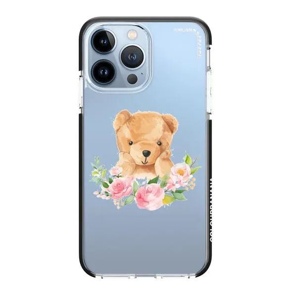 iPhone Case - Bear And Flower Wreath