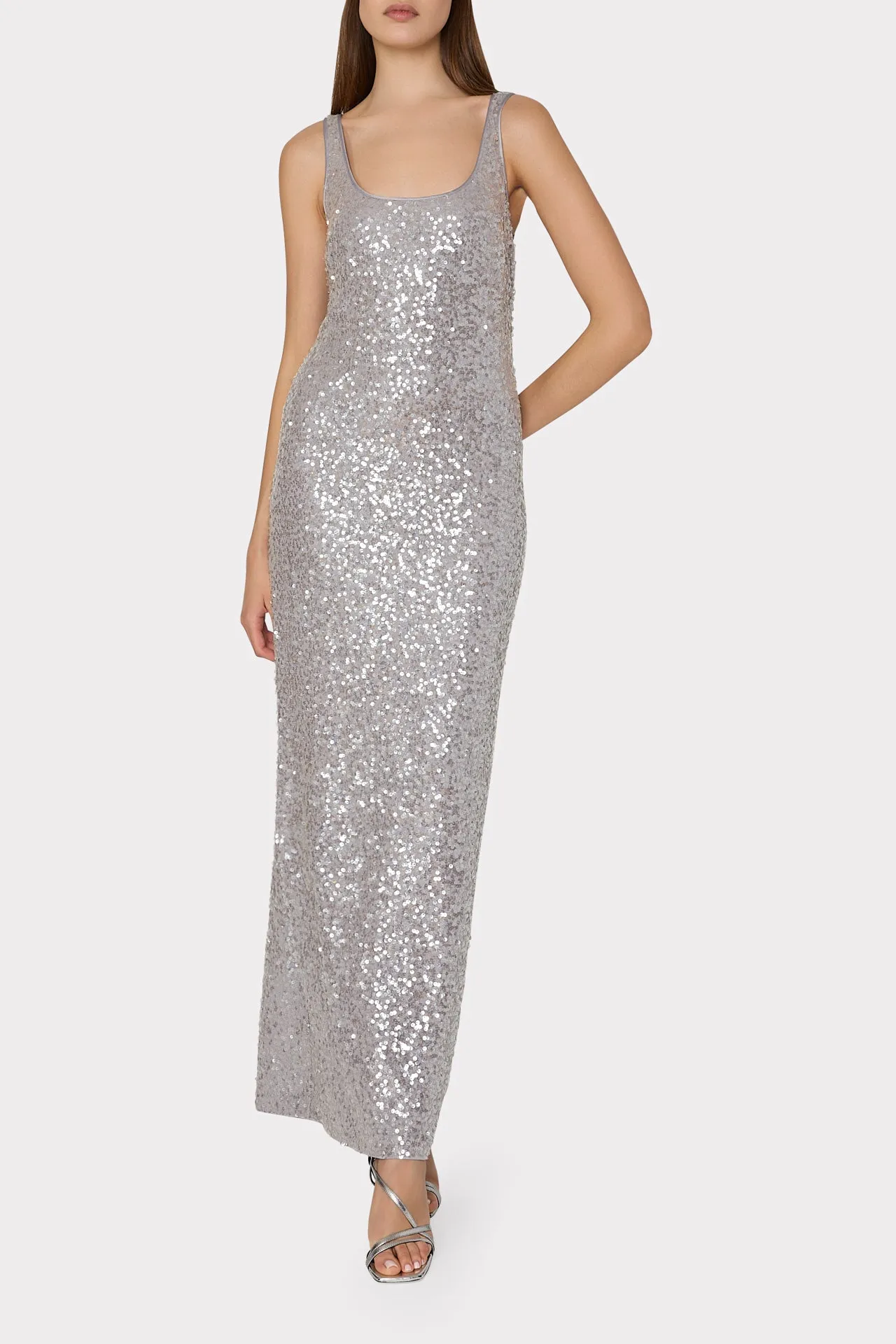 Ishani Sequins Slip Dress