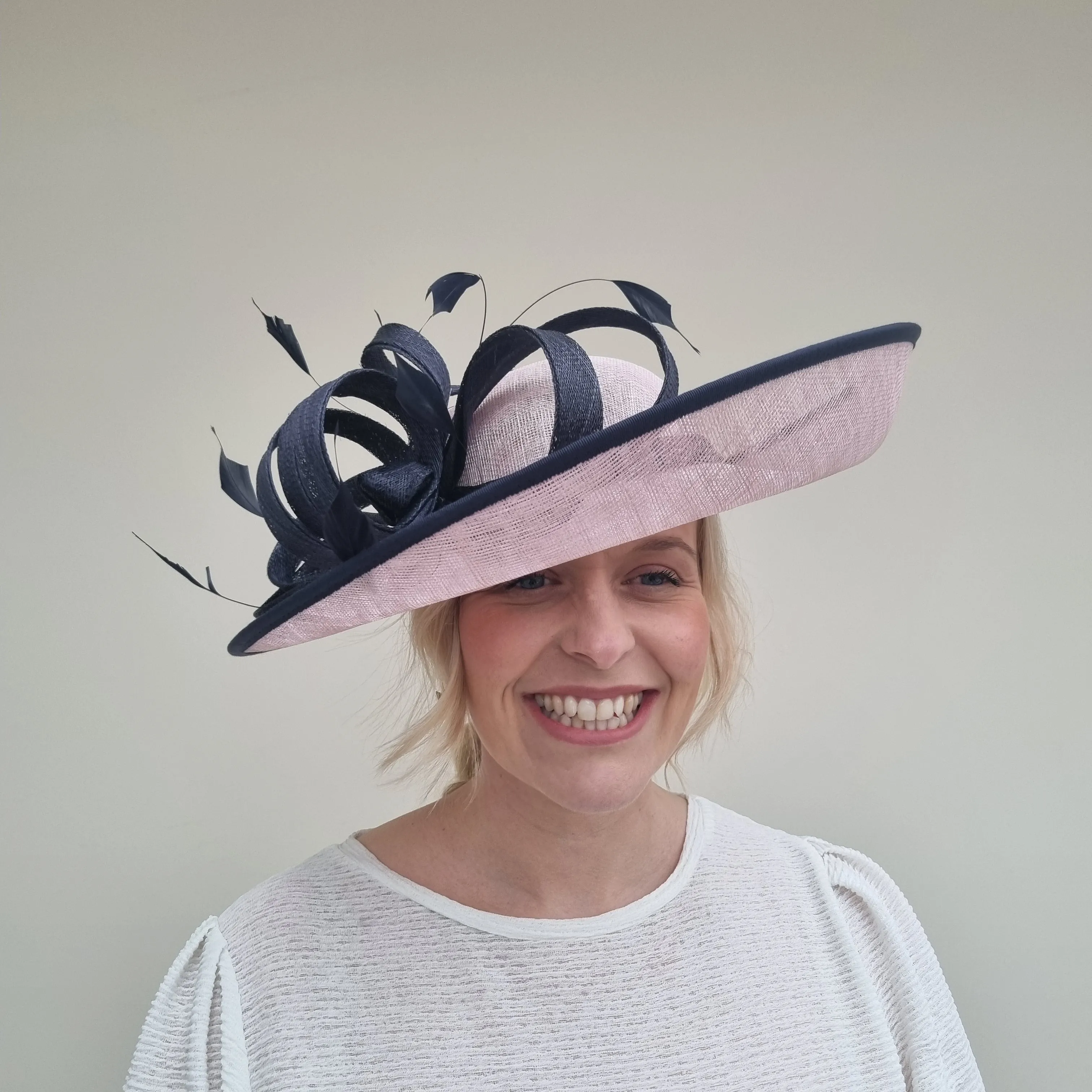 J Bees JB24/48 Orchid Pink and Navy Wedding Hatinator