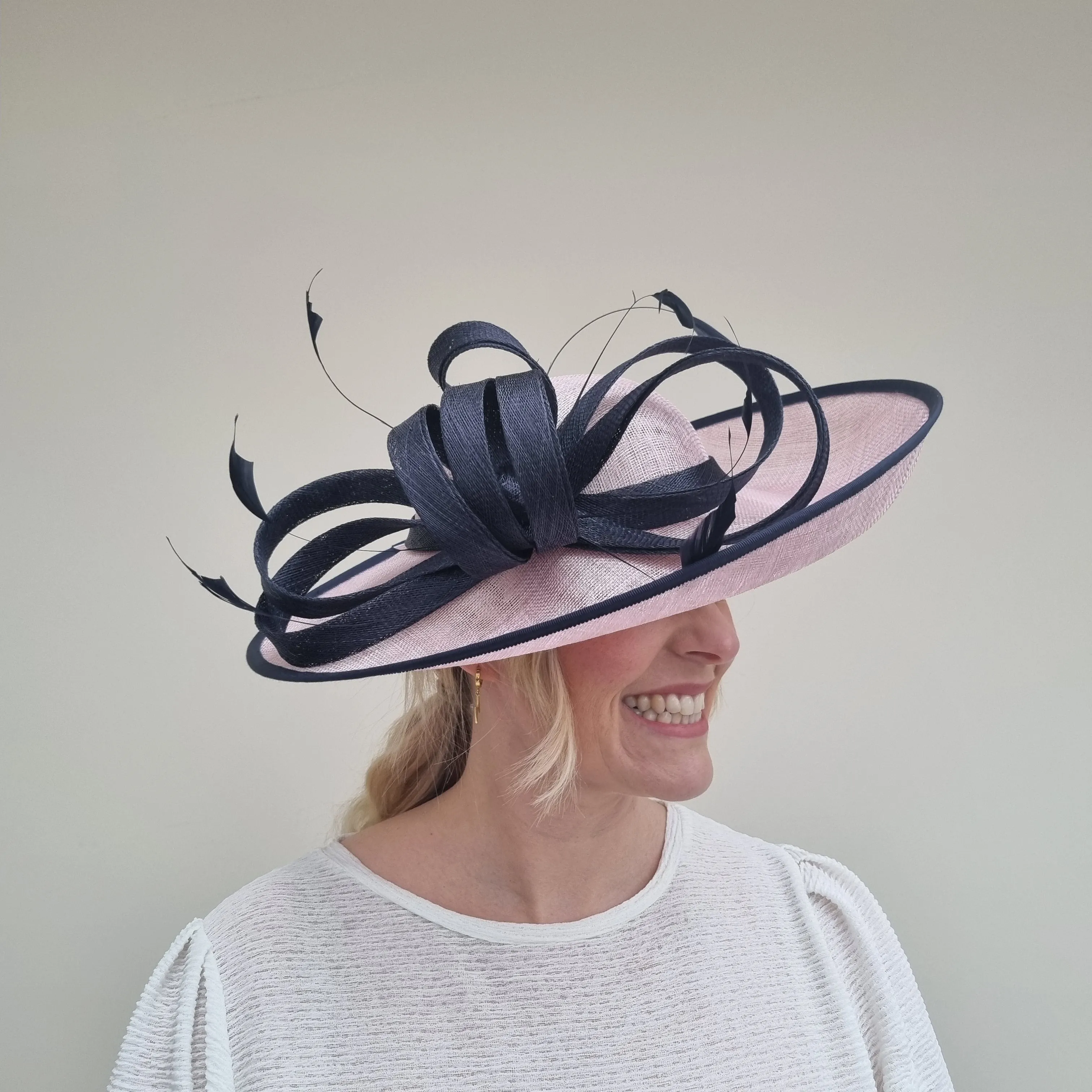 J Bees JB24/48 Orchid Pink and Navy Wedding Hatinator