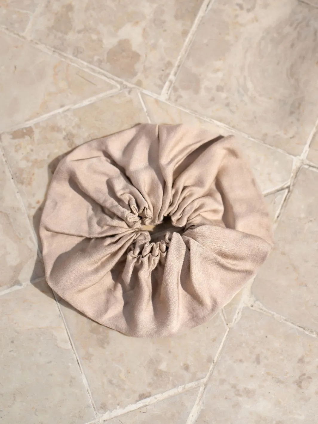 Jumbo Bamboo Scrunchie Champagne