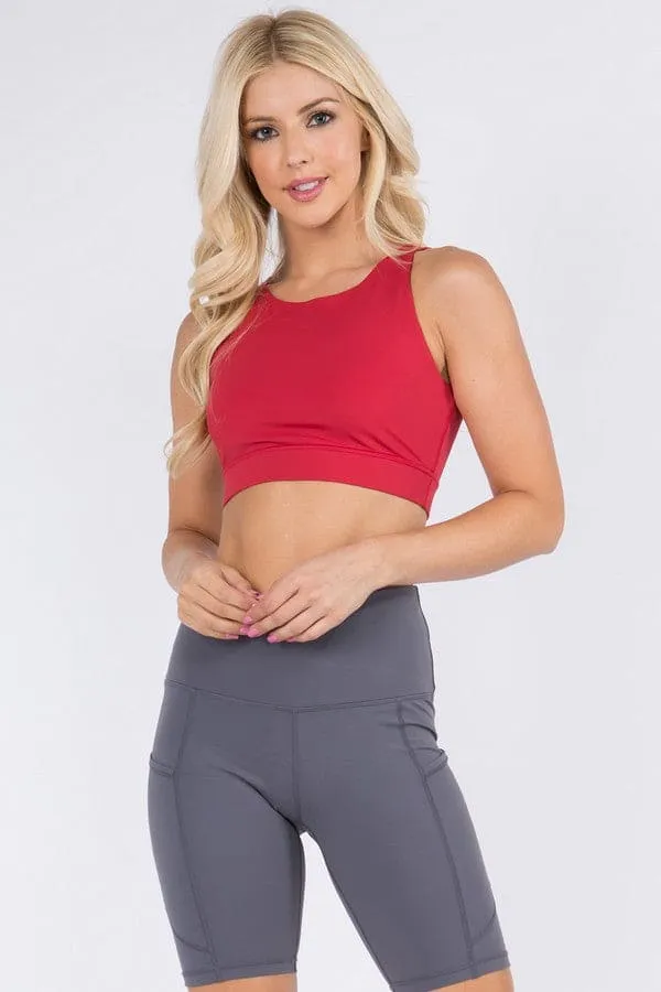 Lattice Open Back Activewear Sports Bra