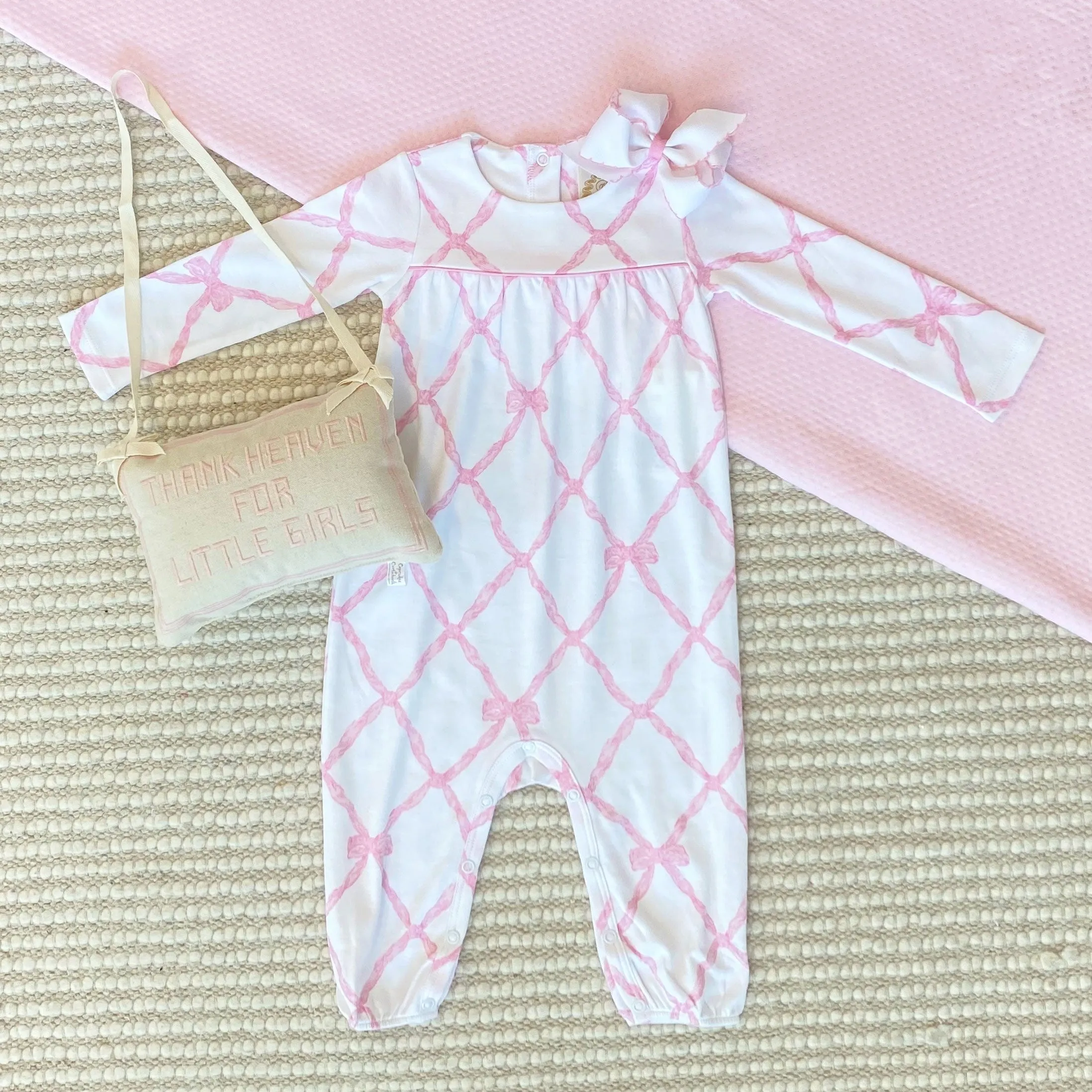 Long Sleeve Penny's Playsuit - Belle Meade Bow