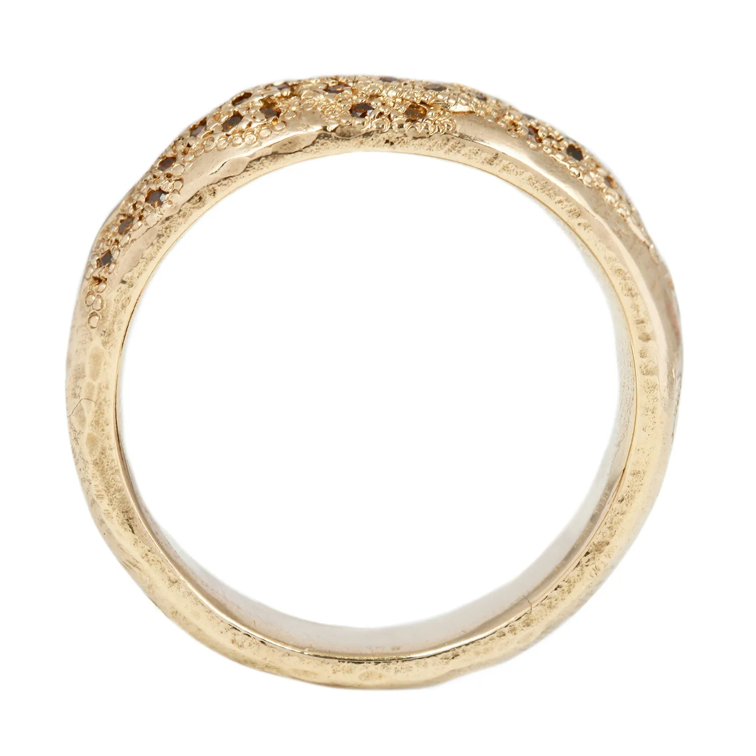 LXIVV Cognac Diamond Half Eternity Band