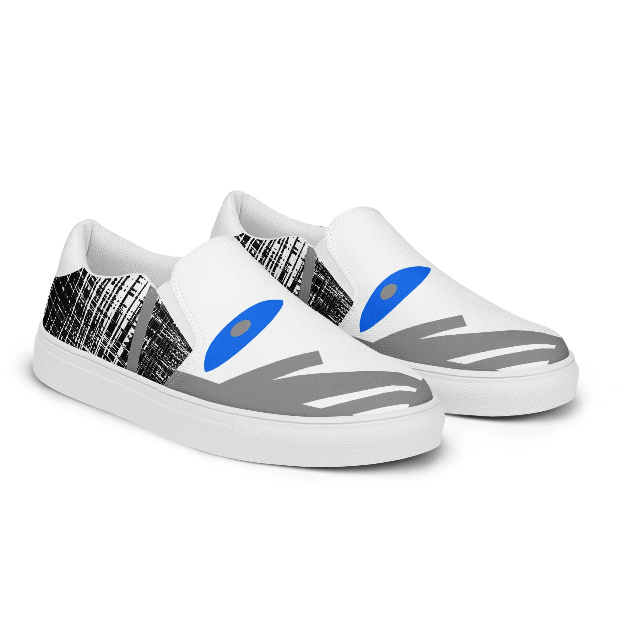 Men’s slip-on canvas shoes with white