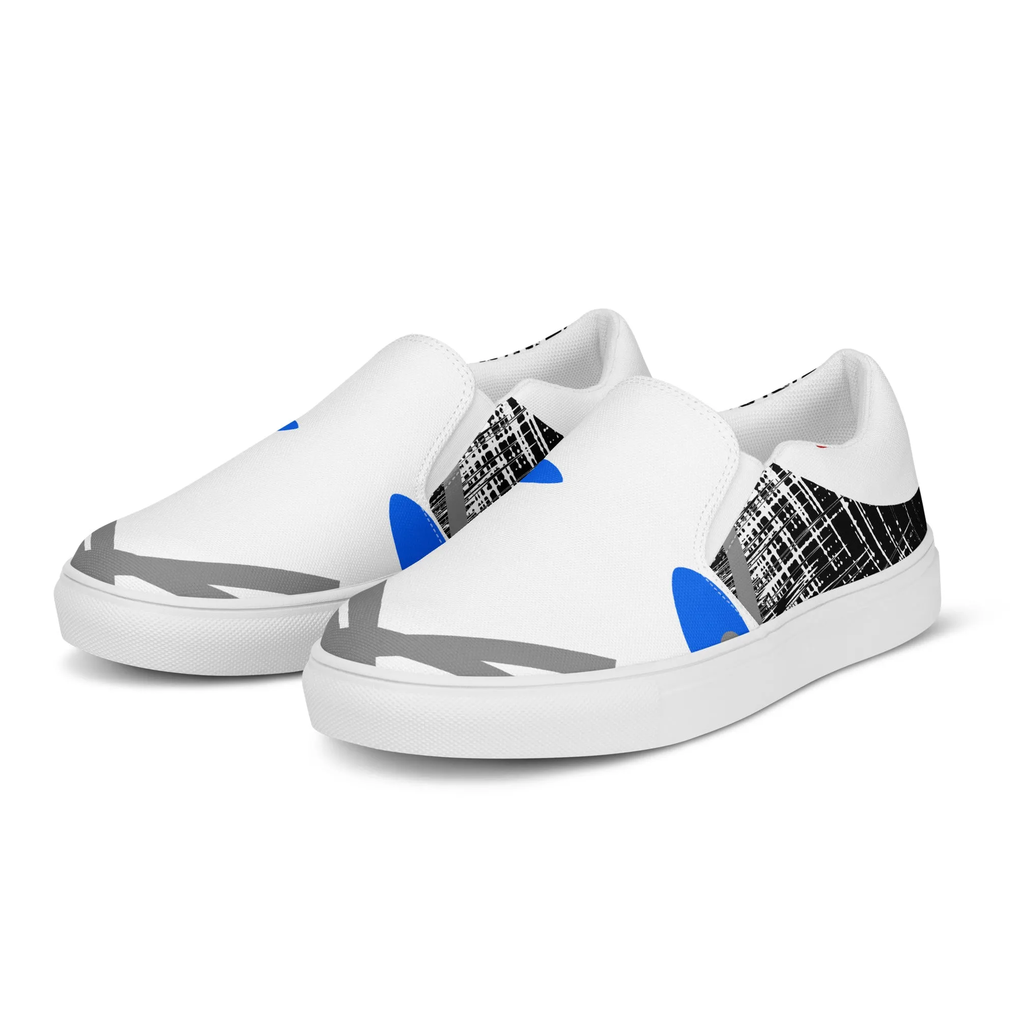 Men’s slip-on canvas shoes with white