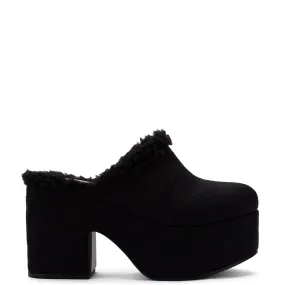 Miso Platform Clog In Black Knit