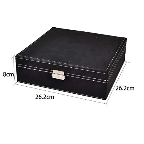 NirongLavie 2-layer Square-shaped Suede Jewellery Box