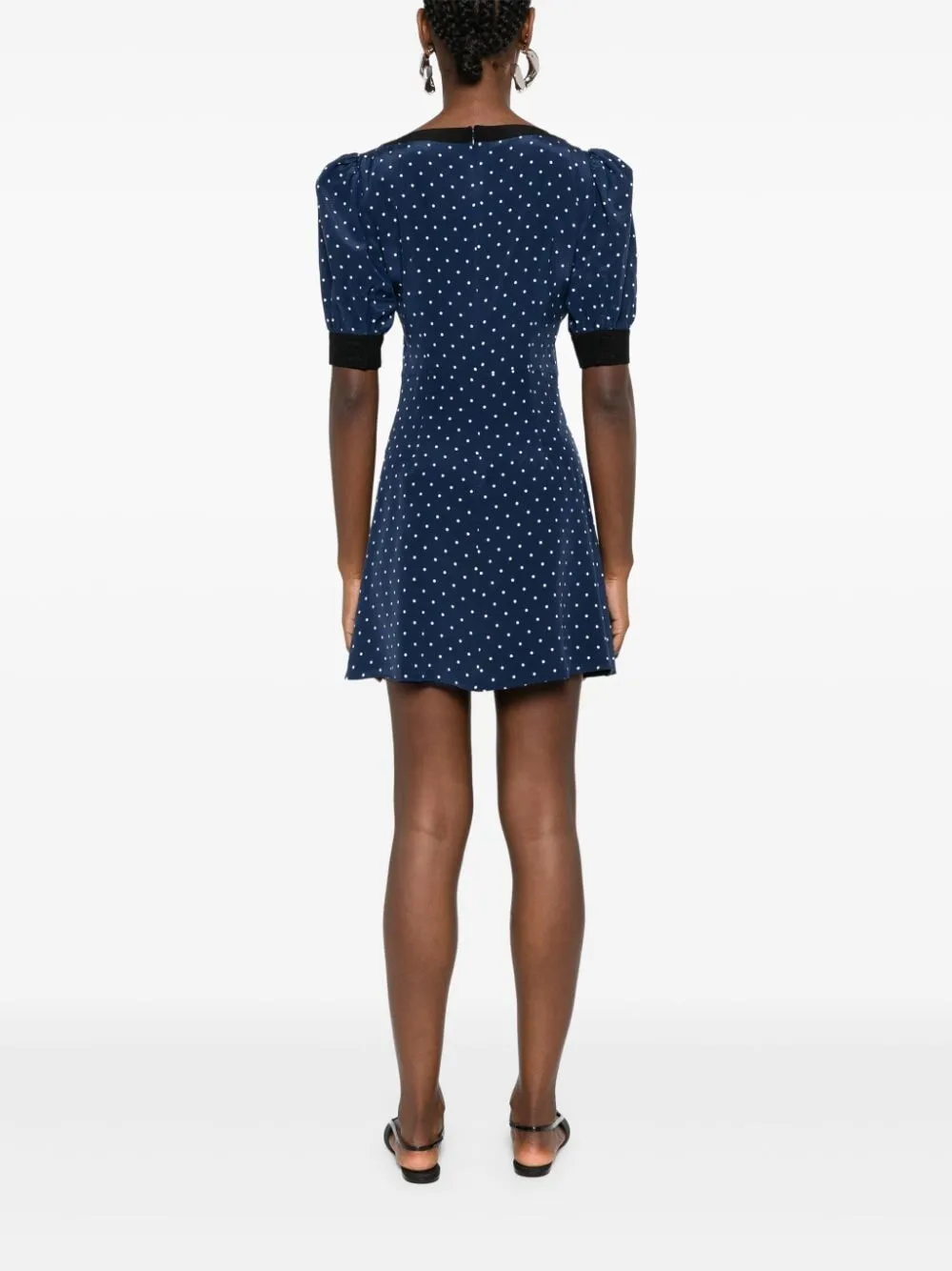 POLKA DOT SILK MINI DRESS