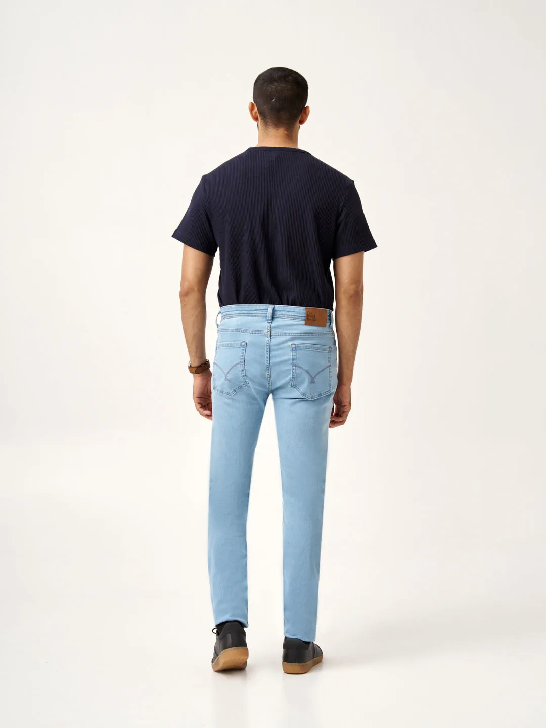 Sky Blue Power-Stretch Slim Fit Jeans