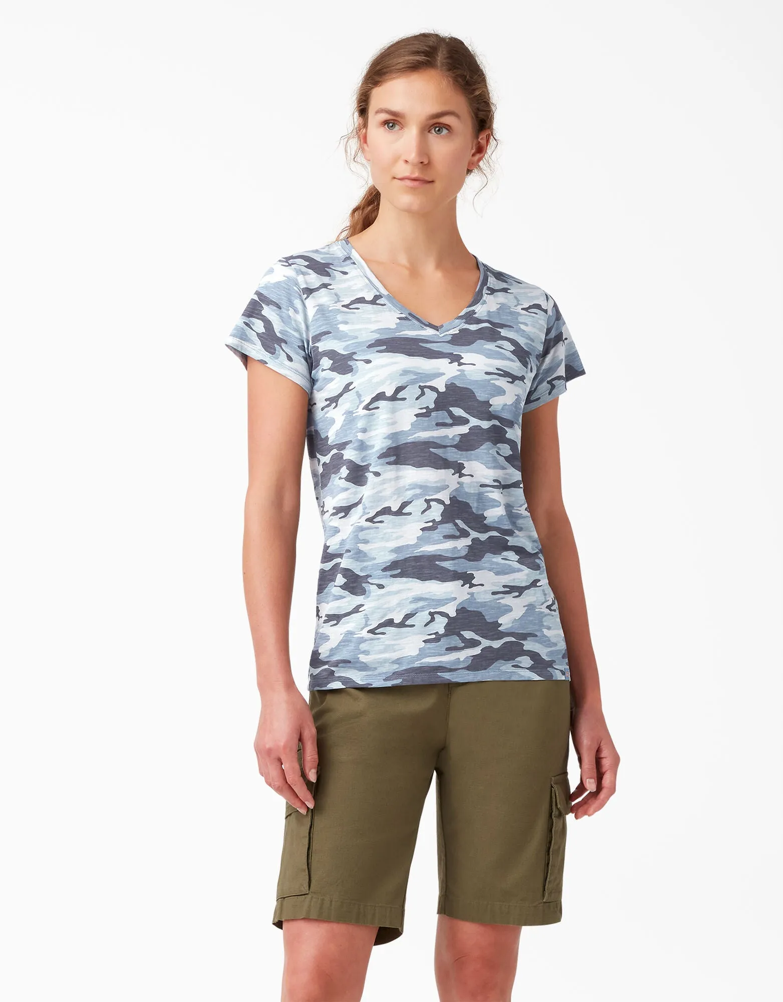 T-Shirt - Dickies Women's Short Sleeve V-Neck FS201, Various Colours