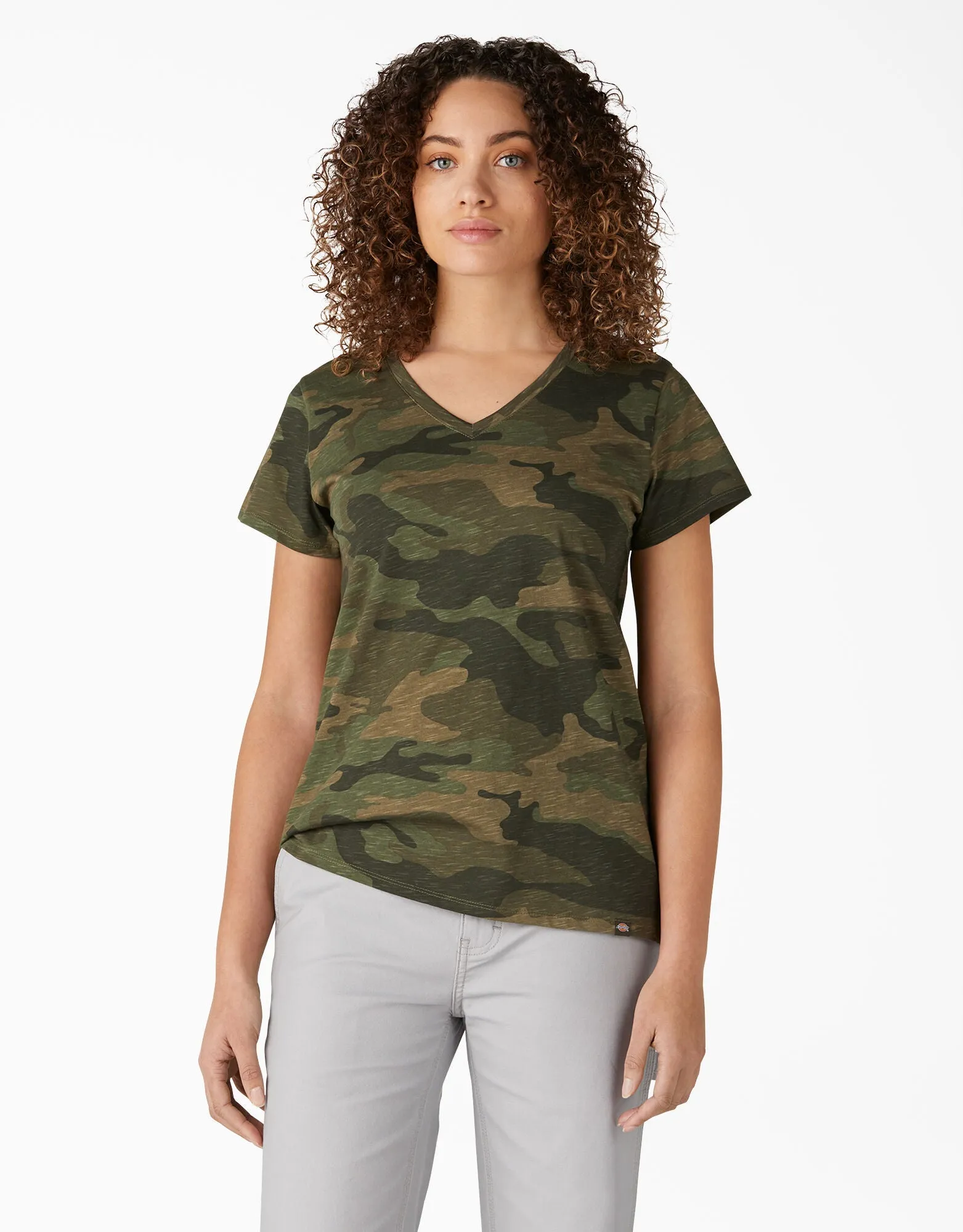 T-Shirt - Dickies Women's Short Sleeve V-Neck FS201, Various Colours