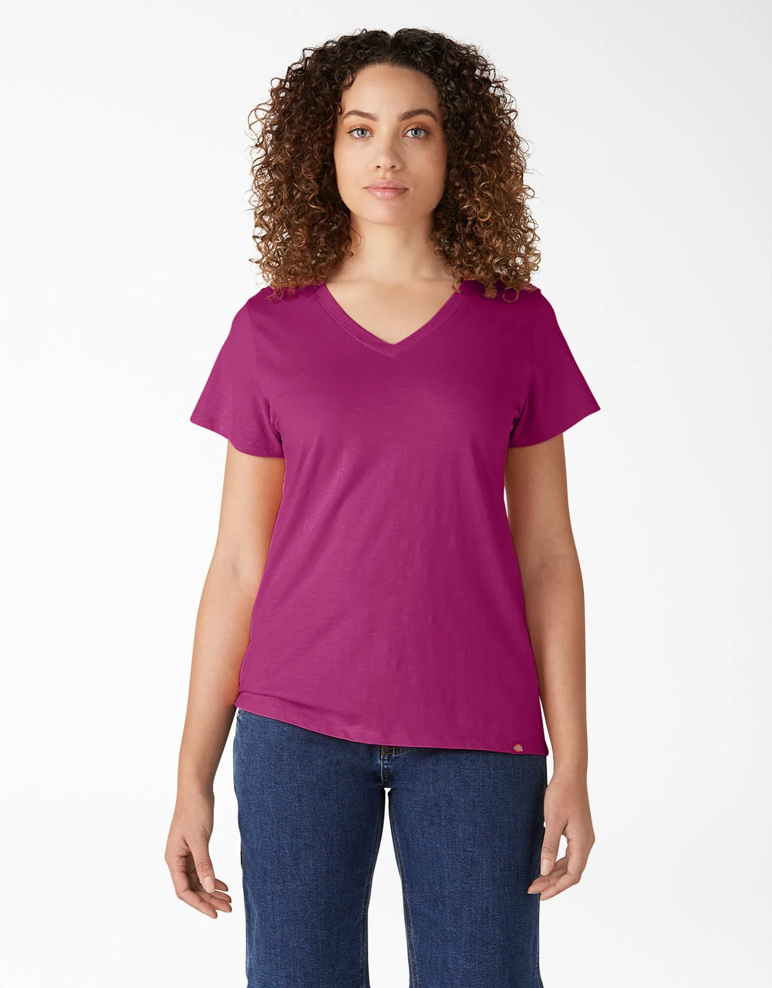 T-Shirt - Dickies Women's Short Sleeve V-Neck FS201, Various Colours