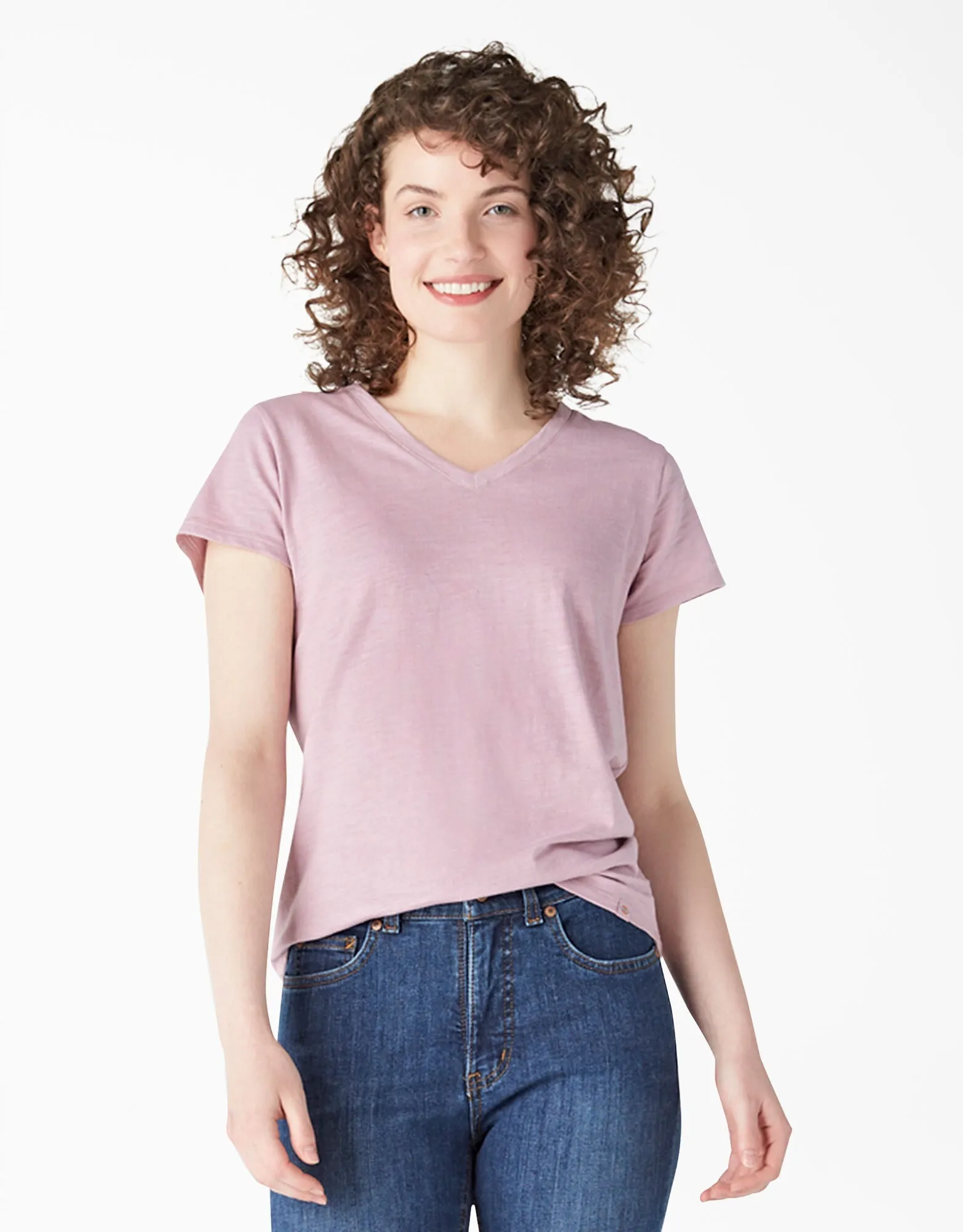 T-Shirt - Dickies Women's Short Sleeve V-Neck FS201, Various Colours