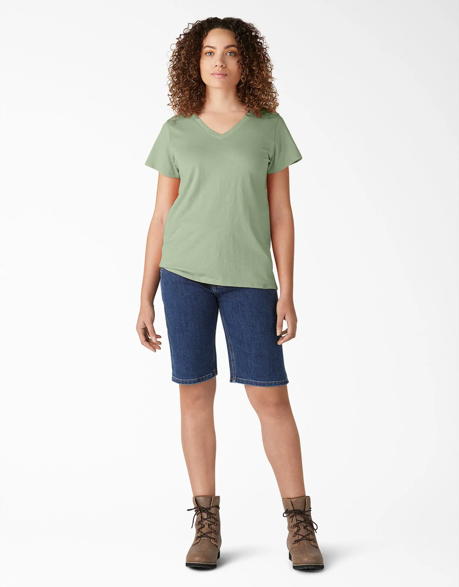 T-Shirt - Dickies Women's Short Sleeve V-Neck FS201, Various Colours