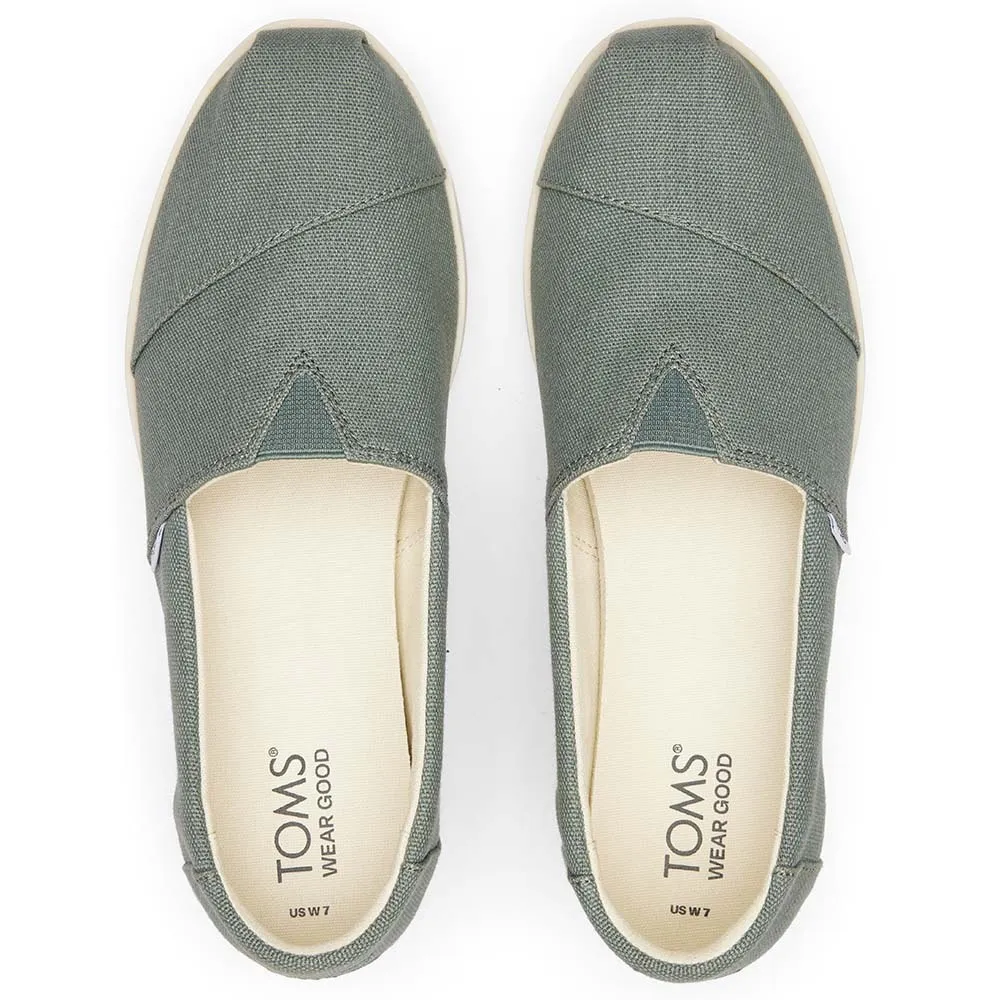 Toms Women's Alp Midform Slip On - Bonsai Green Canvas