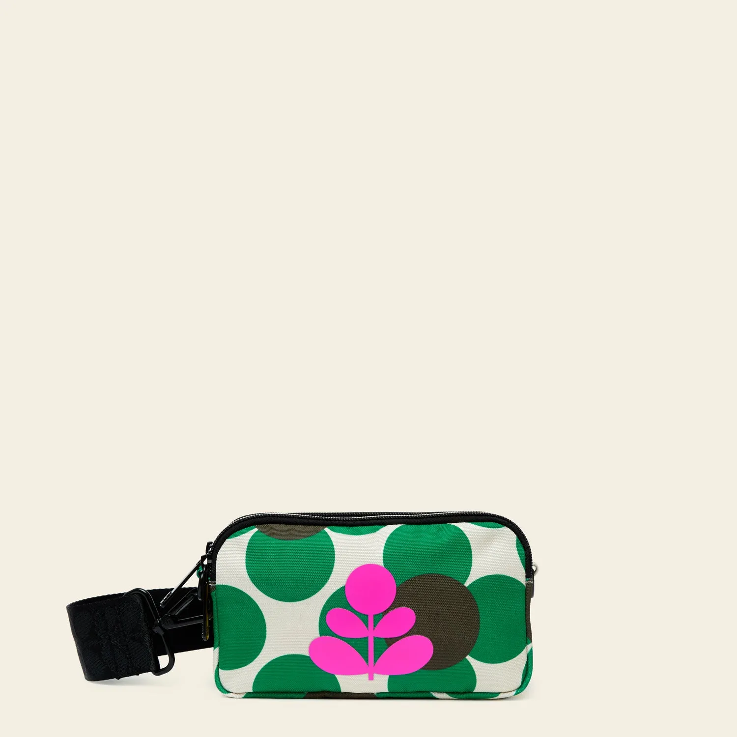 Tripod Crossbody - Retro Flower Emerald