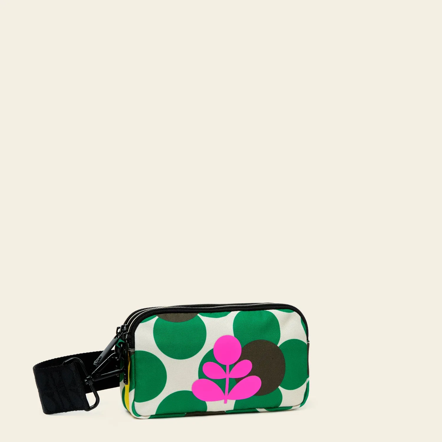 Tripod Crossbody - Retro Flower Emerald