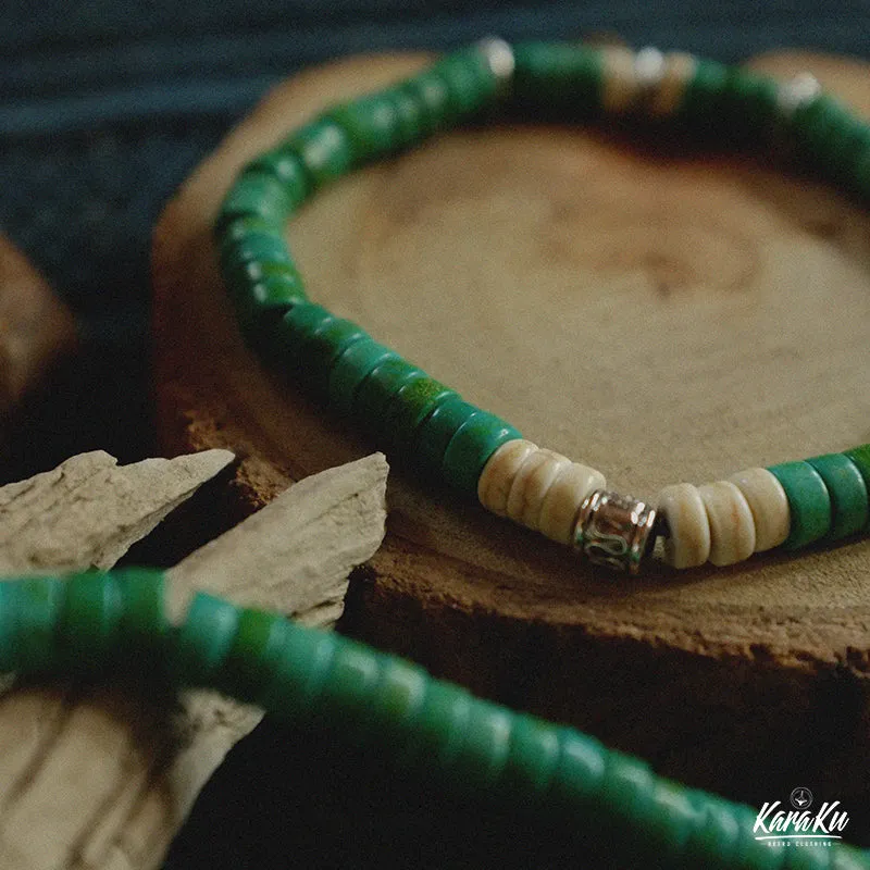 Turquoise & Tibetan Silver Combination Bracelet