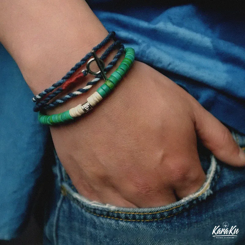 Turquoise & Tibetan Silver Combination Bracelet