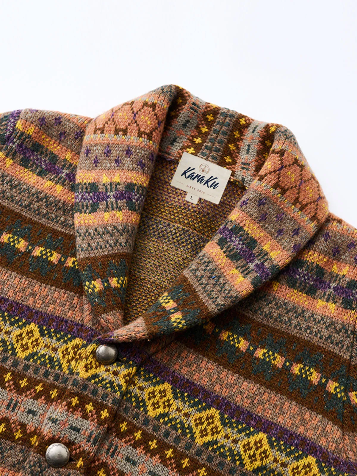 Vintage Pattern Wool Shawl Collar Cardigans