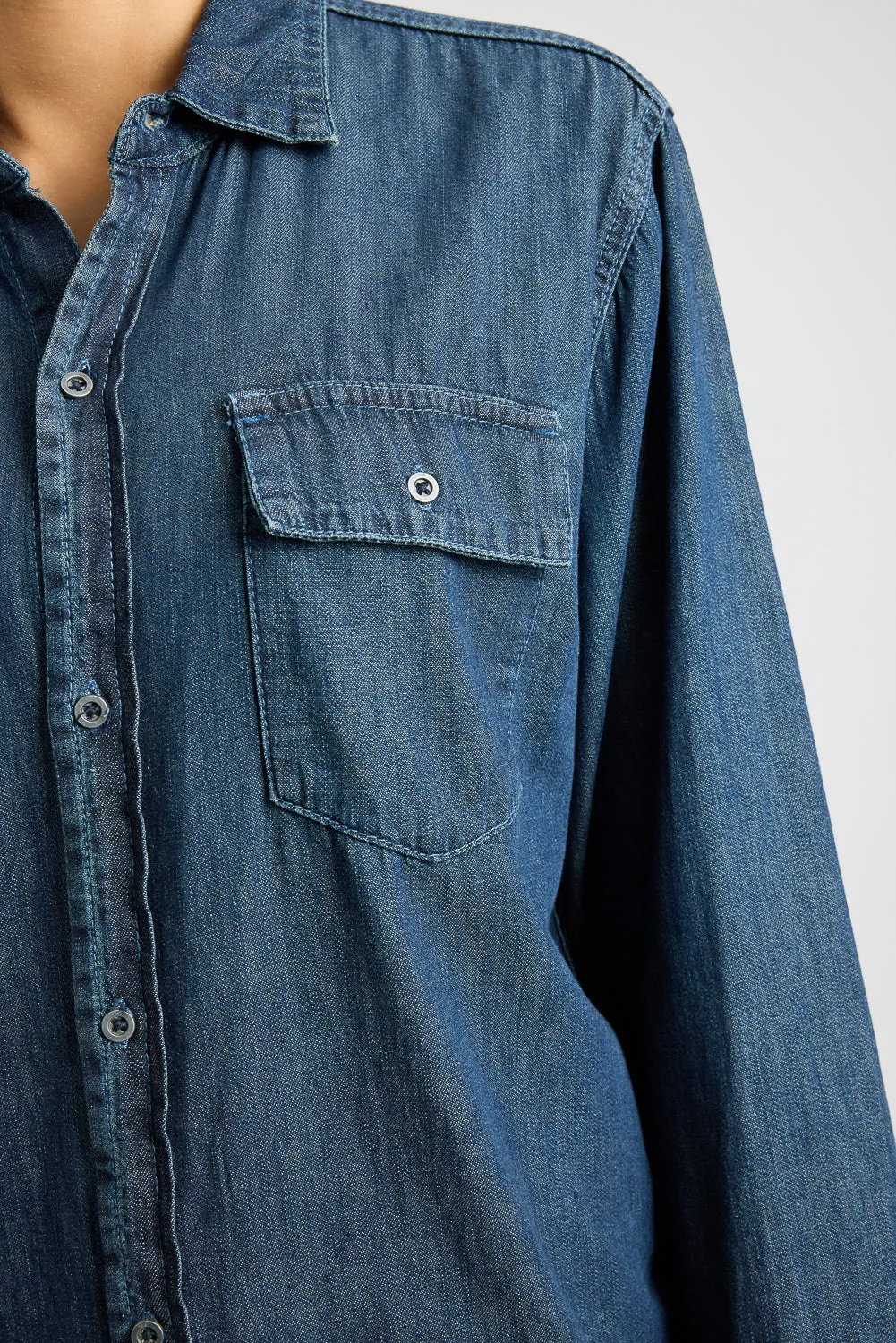 Vintage Washed Women's Denim Shirt