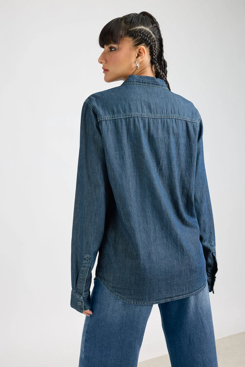 Vintage Washed Women's Denim Shirt